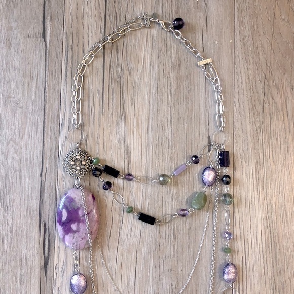 Handmade Beaded Statement Necklace​ - Picture 1 of 6